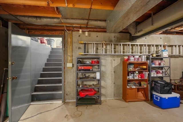 16 Blueberry Way, Webster, MA 01570 - unfinished below grade area featuring stairs