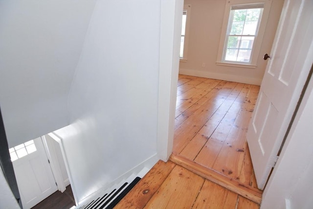 22 Chester Unit 22, Amesbury, MA 01913 - stairway featuring hardwood / wood-style flooring and baseboards