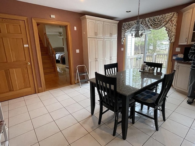 26 Feeney Rd, Norwood, MA 02062 - dining room with a chandelier, light tile patterned floors, recessed lighting, and ceiling fan