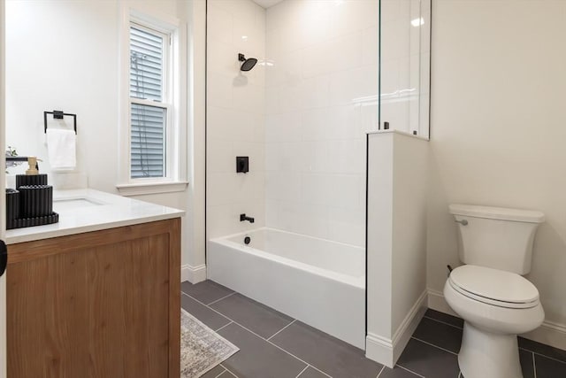 59 Dartmouth St Unit A, Somerville, MA 02145 - bathroom with vanity, tile patterned flooring, and shower / tub combination