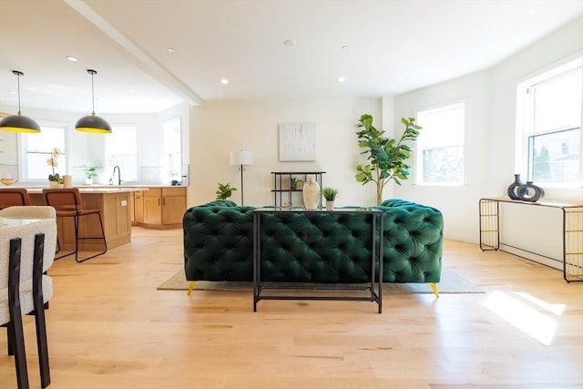 59 Dartmouth St Unit A, Somerville, MA 02145 - living area with light wood-style floors and recessed lighting