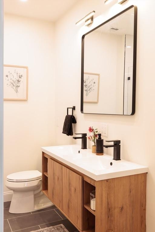 59 Dartmouth St Unit A, Somerville, MA 02145 - bathroom with vanity and tile patterned flooring