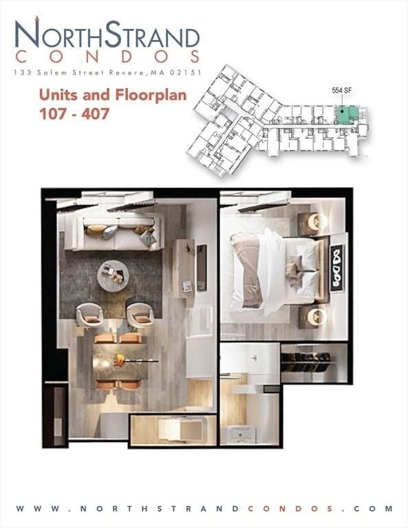 133 Salem Unit 418, Revere, MA 02151 - view of home floor plan