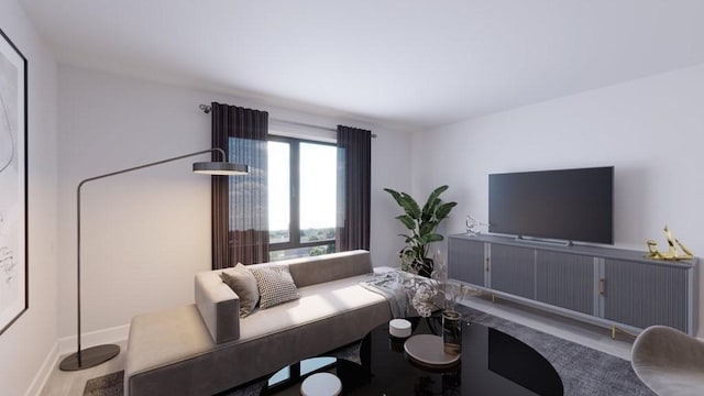 133 Salem Unit 418, Revere, MA 02151 - living area featuring baseboards and wood finished floors