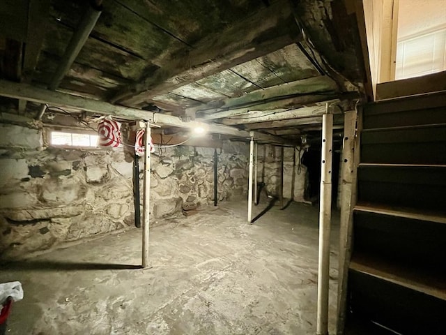 view of basement