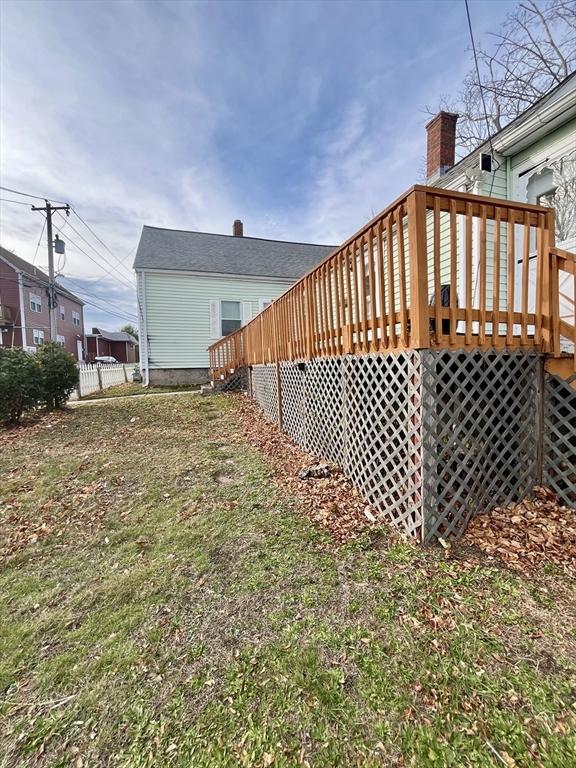 view of yard with a deck