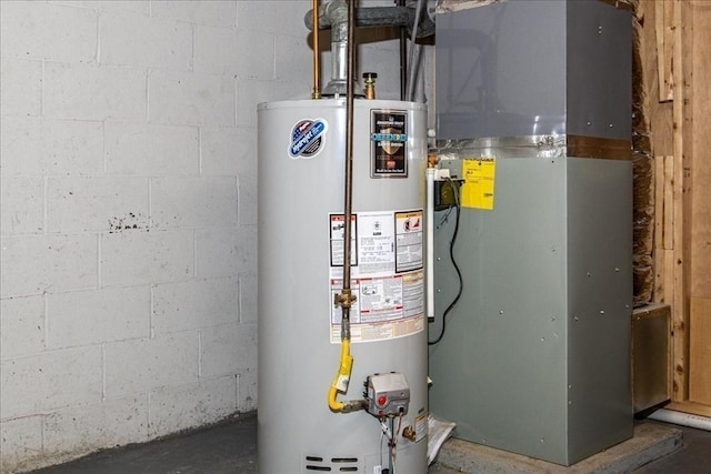 utilities with heating unit and water heater