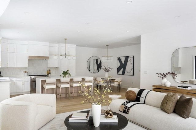 224 Auburn St Unit F, Newton, MA 02466 - living room featuring light wood-style flooring