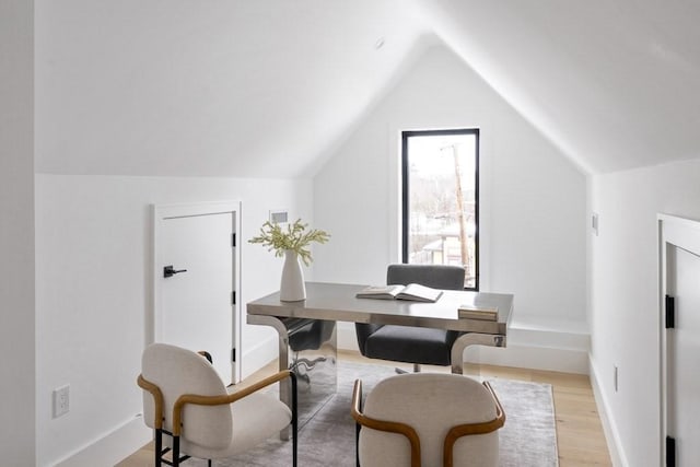 224 Auburn St Unit F, Newton, MA 02466 - office featuring light wood-type flooring and lofted ceiling