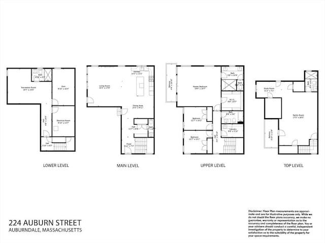 224 Auburn St Unit F, Newton, MA 02466 - view of floor plan / room layout