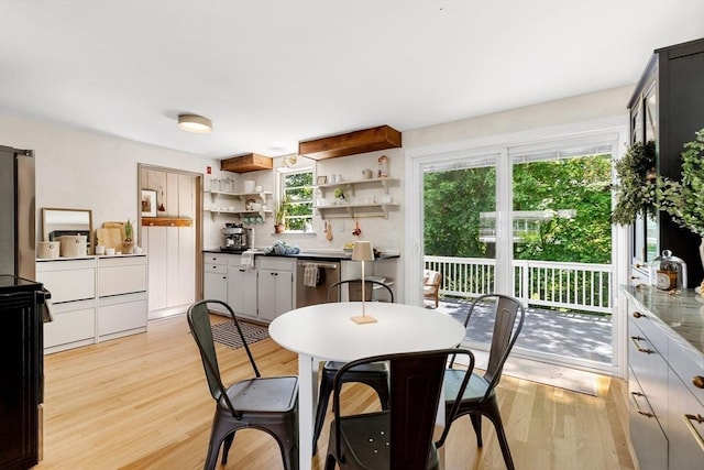 6 Manomet Rd, Woburn, MA 01801 - dining space with light wood finished floors