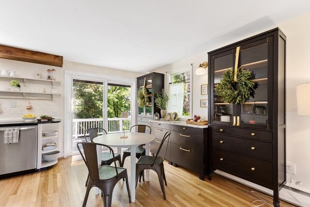 6 Manomet Rd, Woburn, MA 01801 - dining area with light wood-type flooring
