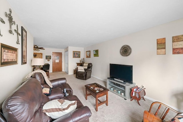 view of carpeted living room