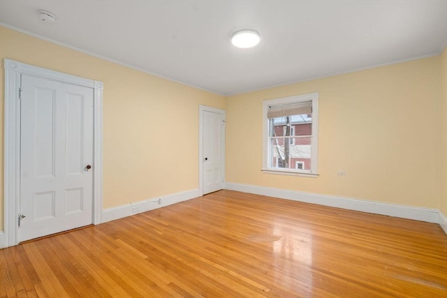 empty room featuring light hardwood / wood-style flooring