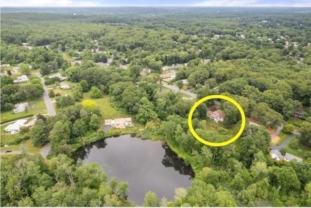 18 Juniper Ln, Framingham, MA 01701 - aerial view of a large body of water and a forest
