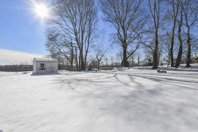 view of snowy yard