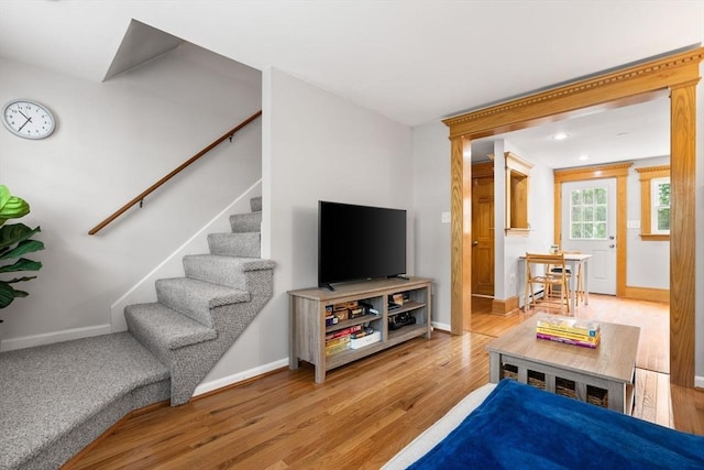 21 Fallon Ct Unit 21, Quincy, MA 02169 - living area with wood finished floors and stairs
