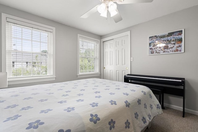 21 Fallon Ct Unit 21, Quincy, MA 02169 - bedroom with a closet, carpet flooring, and a ceiling fan
