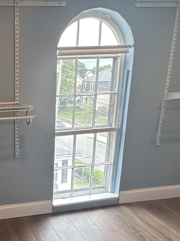 36 Edwards St, Quincy, MA 02169 - entryway featuring wood finished floors, baseboards, and plenty of natural light