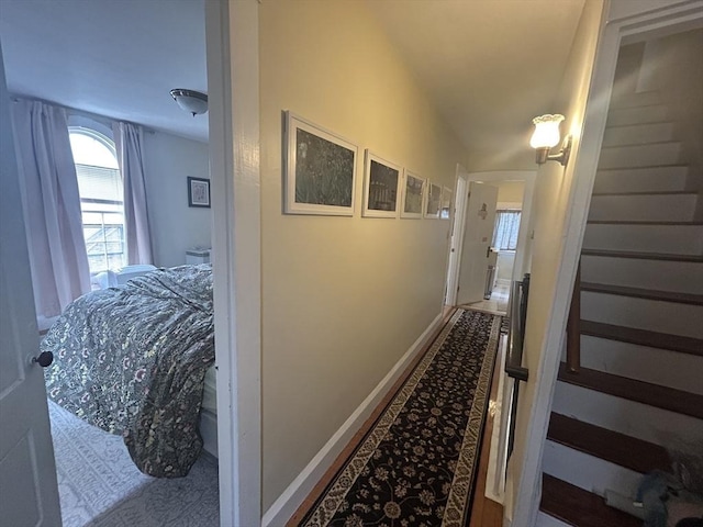 36 Edwards St, Quincy, MA 02169 - corridor featuring stairs and baseboards