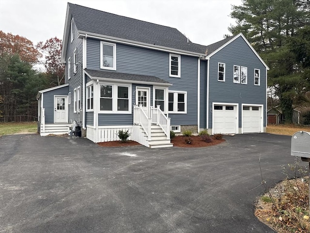 view of front of house featuring a garage