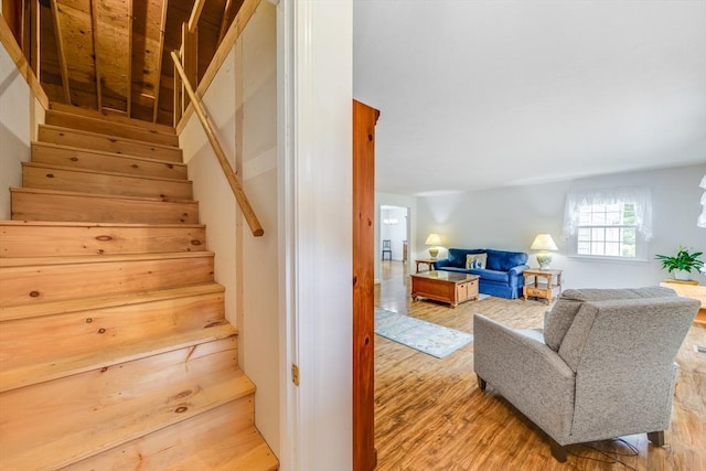 24 Emerald Ln, Falmouth, MA 02536 - stairs featuring wood finished floors