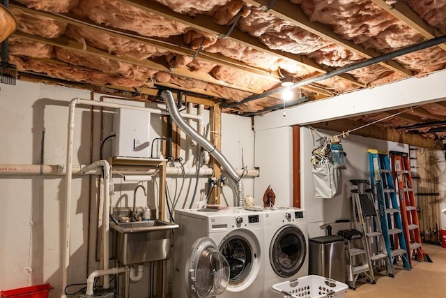 11 Polaris Dr, Mashpee, MA 02649 - unfinished basement with washer and dryer and a sink