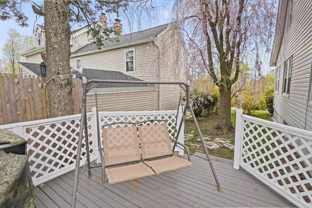 21 Vernon St, Lowell, MA 01850 - wooden deck with fence