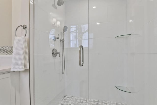 bathroom with walk in shower