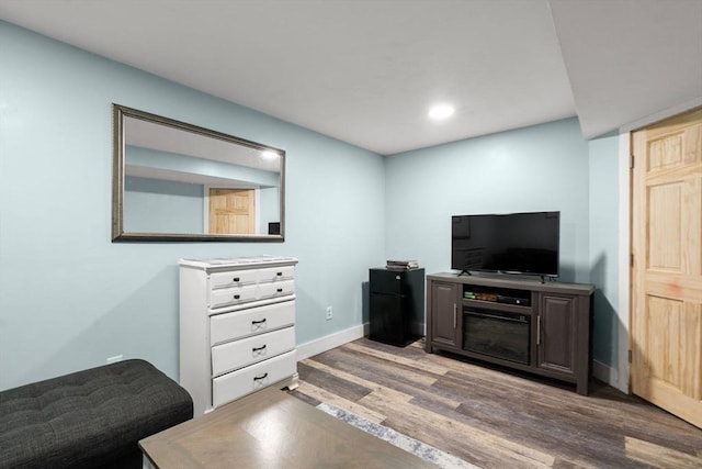 230 W St, Paxton, MA 01612 - living room featuring wood finished floors, baseboards, and recessed lighting