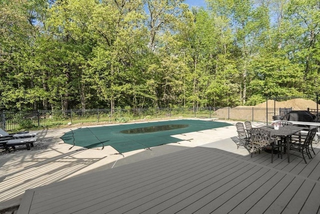 230 W St, Paxton, MA 01612 - view of pool featuring outdoor dining area, a patio, and a diving board