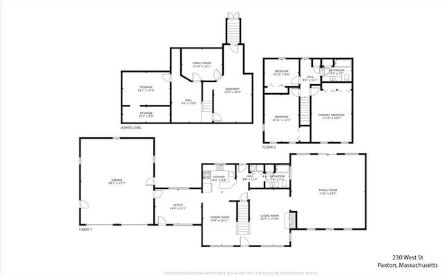 230 W St, Paxton, MA 01612 - property floor plan