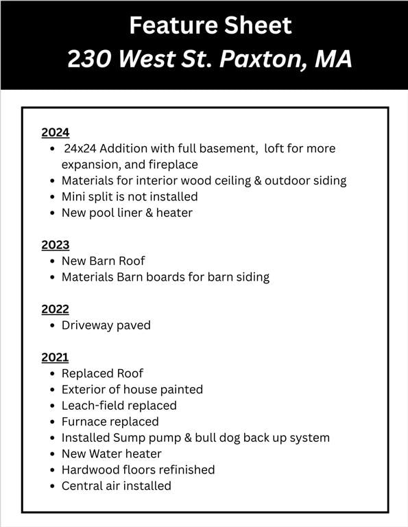 230 W St, Paxton, MA 01612 - view of miscellaneous listing collateral