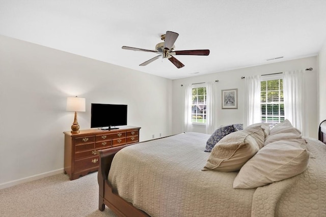 24 Heritage Cir E, Longmeadow, MA 01028 - bedroom featuring ceiling fan, baseboards, and light carpet