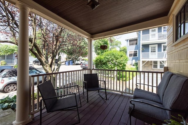 105 Fletcher St Unit 1, Boston, MA 02131 - view of wooden porch