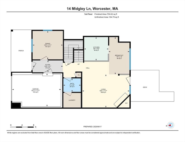 14 Midgley Ln, Worcester, MA 01604 - view of property floor plan
