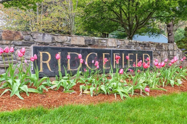 view of community sign