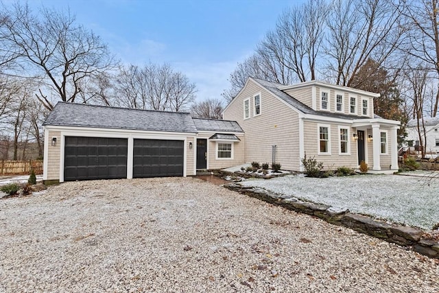 view of property featuring a garage