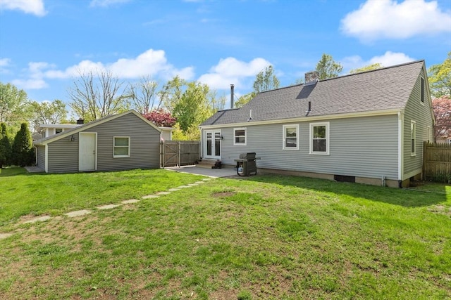 40 George St, Attleboro, MA 02703 - rear view of property with a patio area, a chimney, and entry steps