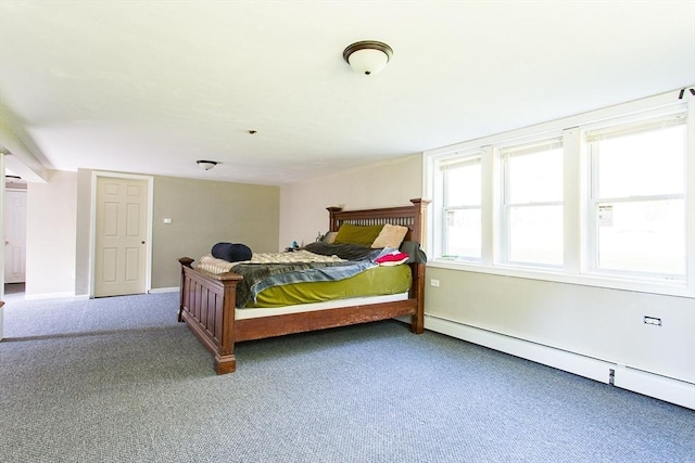 76 Kennedy Rd, West Brookfield, MA 01585 - carpeted bedroom featuring a baseboard radiator and baseboards