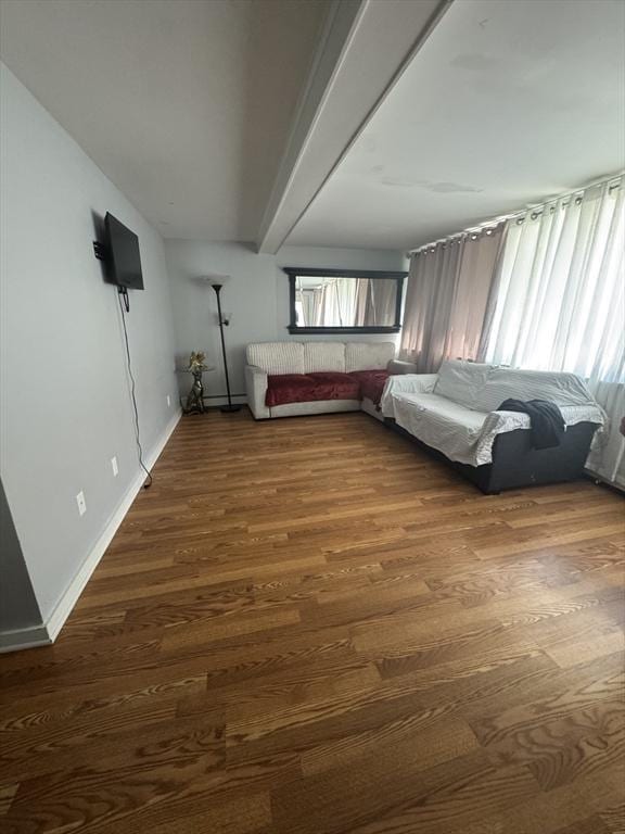 13 Coombs St, Southbridge, MA 01550 - bedroom with baseboards, wood finished floors, and beam ceiling