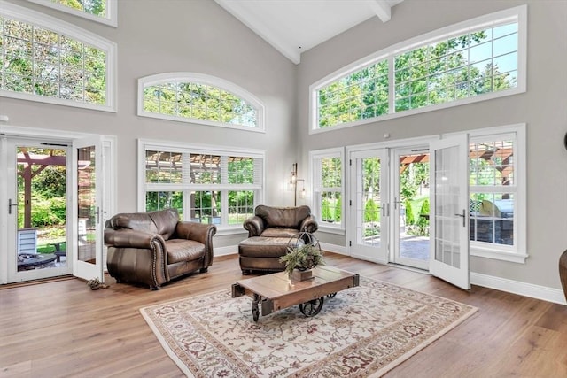 8 Fitch Farm Way, Southampton, MA 01073 - sunroom featuring french doors and vaulted ceiling
