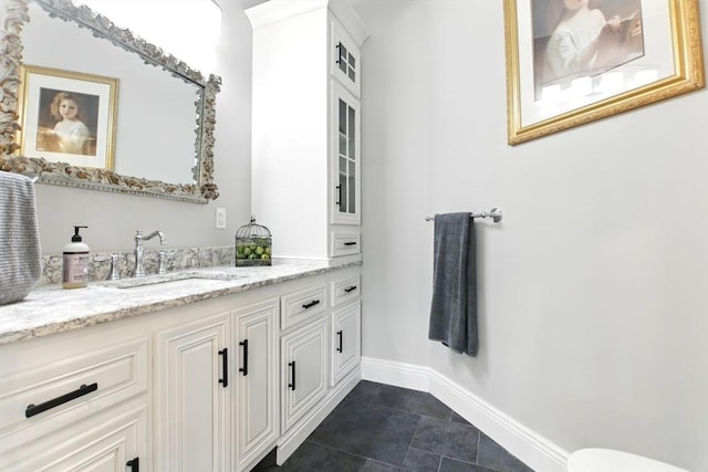 8 Fitch Farm Way, Southampton, MA 01073 - bathroom with vanity, baseboards, and tile patterned floors