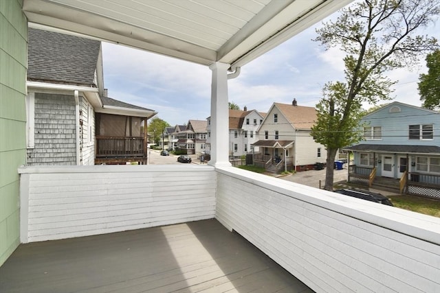 balcony with a residential view