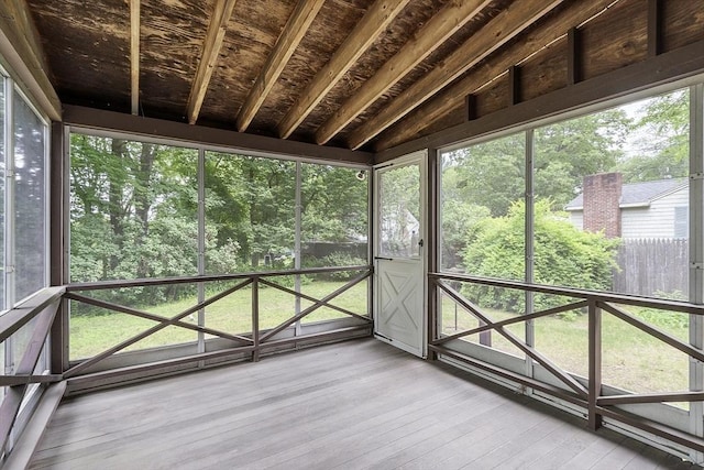 471 Lowell St, Reading, MA 01867 - unfurnished sunroom with lofted ceiling