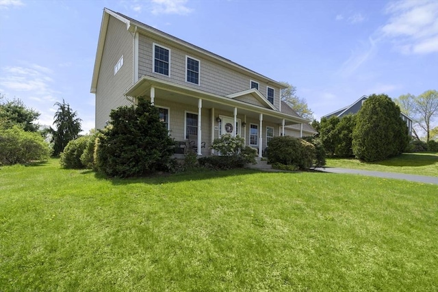161 Bear Hole Rd, West Springfield, MA 01089 - view of front of home featuring a porch and a front lawn