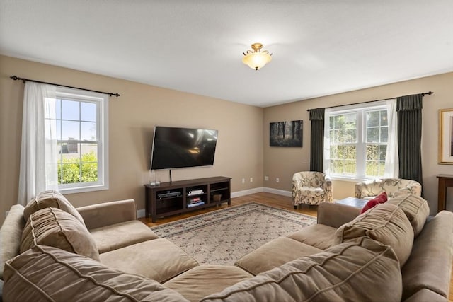 161 Bear Hole Rd, West Springfield, MA 01089 - living room with baseboards and wood finished floors