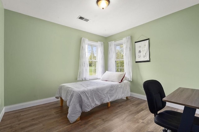 161 Bear Hole Rd, West Springfield, MA 01089 - bedroom featuring baseboards, wood finished floors, and visible vents
