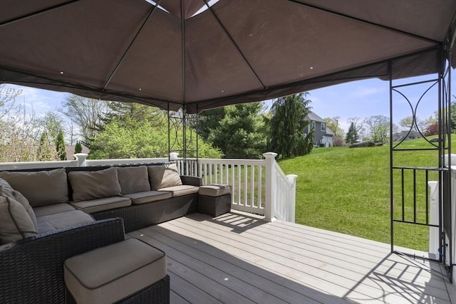 161 Bear Hole Rd, West Springfield, MA 01089 - deck with a lawn and an outdoor living space