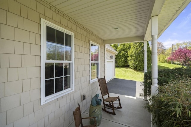 161 Bear Hole Rd, West Springfield, MA 01089 - view of patio with covered porch and a garage
